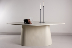 S&ouml;&ouml;gilaud Diamond ovaalne 210x110x75 cm beež MDF
