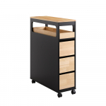 Serveerimislaud ratastel 24x65x82 pruun
