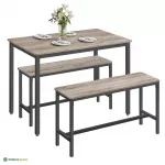 S&ouml;&ouml;gilaud ja toolid 70 x 110 x 75 cm 2 pingiga