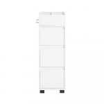 Kitsas vannitoakapp 30 cm valge lakitud MDF 3 sahtlit