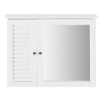 Valge vannitoakapp peegliga MDF 65 &times; 15 &times; 49 cm