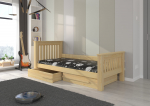 Voodi madratsiga CARMEL 104x97x217 cm Naturaalne m&auml;nnipuit
