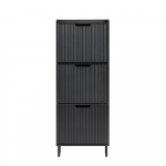 Jalatsikapp esikusse must 50&times;19&times;130 cm 3 uksega
