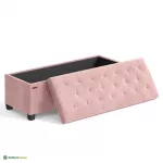 Esikupink panipaigaga 40 x 110 x 40 cm roosa sametkate