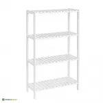 Vannitoariiul 26 x 60 x 100 cm valge bambus kuni 10 kg