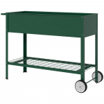 Lillekast ratastega 109 x 44 x 80 cm roheline metallist