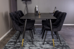 S&ouml;&ouml;gilaua komplekt Dipp 180x90 cm must MDF ja teras