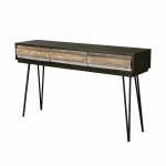 Adesso konsool must 140 cm 3 sahtlit ja metalljalad