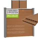 Privaatsuspiirde komplekt WPC 2 paneeli 3 posti