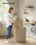 Pesukorv 3 sektsiooniga 150 L kaanega Oxfordi kangast