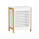 Vannitoakapp pesukorviga 50 &times; 30 &times; 60 cm MDF ja bambus