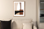 Seinapilt Materjalid 50x70 cm Pruun abstraktne plakat