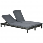 Lamamistoolid terrassile 196 x 120 cm hall PE-rattan