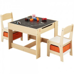 Lastelaua ja toolide komplekt 61x61x48,3 pruun 2 tooli
