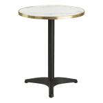 Bistroolaud l&auml;bim&otilde;&otilde;t 60x73 cm valge marmori v&auml;limusega alumiinium