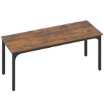 Arvutilaud 200x60x75 cm rustikaalne pruun must terasraam