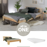 Kaheinimese voodi 120x200 cm looduslik H2 madrats