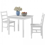 S&ouml;&ouml;gilaua komplekt 75x75x73 cm valge 2 tooli m&auml;nnipuit