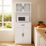K&ouml;&ouml;gikapp 41,5 x 73 x 179,8 cm valge klaasustega