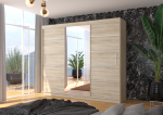Liugustega riidekapp SALTO 250 250x215x58 cm Sonoma