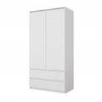 Magamistoa riidekapp 90x180x50 valge