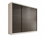 Liugustega riidekapp Andy 250 250x215x58 Valge