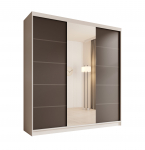 Liugustega riidekapp Sonic 200 200x215x58 Valge
