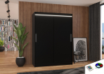 Riidekapp DENVER 150 150x200x58 cm Must