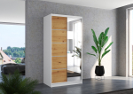 Liugustega riidekapp ORLANDO 100 100x200x58 cm Valge