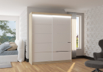 Liuguksega riidekapp SPECTRA 180 180x215x58 valge sonoma