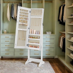 Peegliga ehtekapp 36.5 x 41 x 151.5 cm Valge