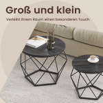 V&auml;ike kohvilaud 2 osaline komplekt Must