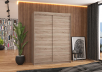 Liugustega riidekapp DENVER 150 150x200x58 Truffle