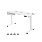 Reguleeritav kirjutuslaud 60 x 140 valge elektriline