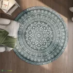 &Uuml;mmargune vaip 160 cm Boho antratsiithall TPR-alus