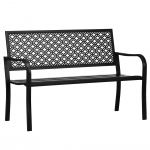 Metallist aiapink 127x63 cm must terasest 2-kohaline