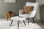 Como tugitool j&auml;riga valge boucle 78 x 95 x 72 cm