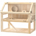 Hamstri puur 80x50x76 cm naturaalne puit 3 taset