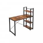 Kontorilaud 120 cm pruun-must puitlaastplaat ja teras