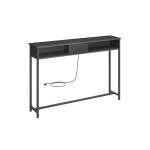 Kitsas konsoollaud AC USB must 2 riiulit 120 cm
