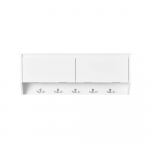 Seinanagi 78 cm valge MDF riiul ja 5 konksu