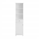 K&otilde;rge vannitoakapp 161 cm valge v&auml;rvitud MDF 40 &times; 35 cm