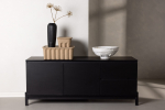 TV alus Corpus 138x56 cm must MDF kapid ja riiulid