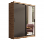Liugustega Riidekapp Hailey 160 160x205x60 cm Must