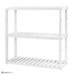 Vannitoariiul 60x15x55 cm valge bambus niiskuskindel