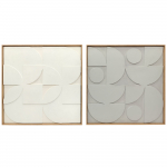 Seinapildid elutuppa 2 valget 3D-paneeli 80 x 80 cm