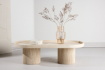 Kohvilaud Krille 120x60x35 cm beež MDF t&otilde;stetud servaga