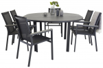 Marbella ja Parma s&ouml;&ouml;gikomplekt 140x74 cm must aiam&ouml;&ouml;bel