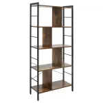 Raamatukapp 74 x 30 x 157,5 cm rustikaalne pruun