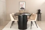 Bianca s&ouml;&ouml;gilaua komplekt must 200x90 cm laud ja 4 tooli